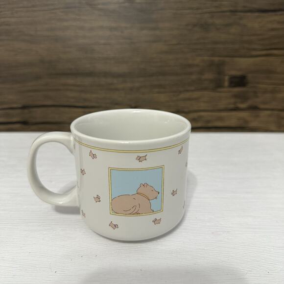 Vintage Michel & Company Ceramic A Childs Cup Mug Baby Boy Puppy Dog Keepsake - Picture 3 of 7